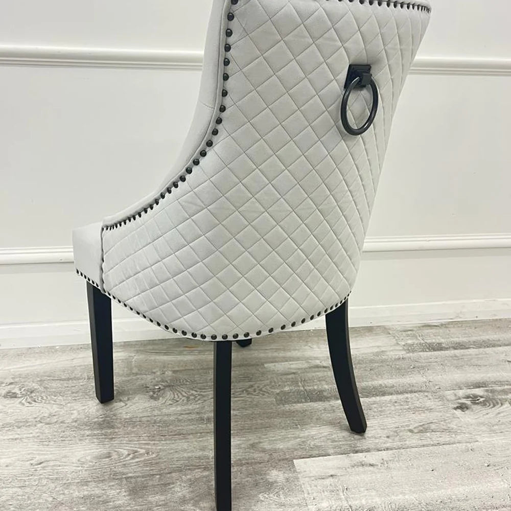 Bentley Black Leg Velvet Dining Chair