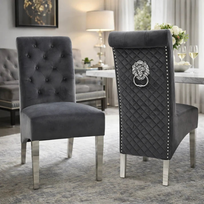 Emma Velvet Knocker Dining Chair