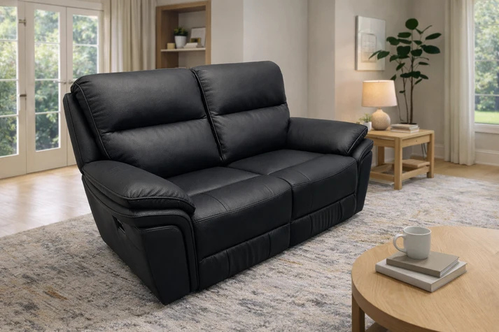 Montana Black Recliner Sofa (3+2+1)