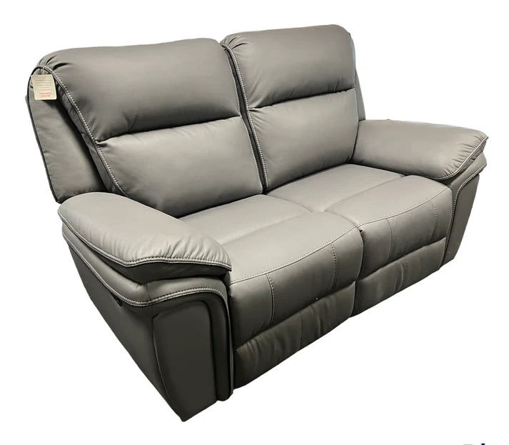 Montana Grey Leather Recliner Sofa (3+2+1)