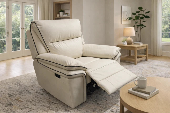 Montana Ivory Recliner Sofa (3+2+1)