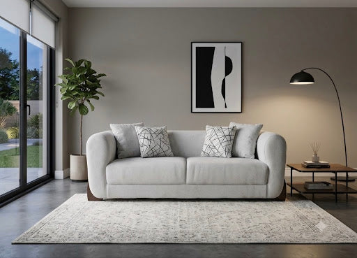 The Haven Curved Velvet 2-Seater Sofa
