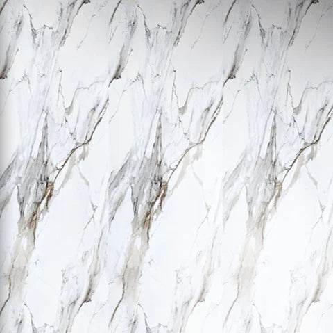 Luxury White Marble Wall Panels – High-Gloss Waterproof PVC Wallboard (240 x 60cm – 4 Pack)