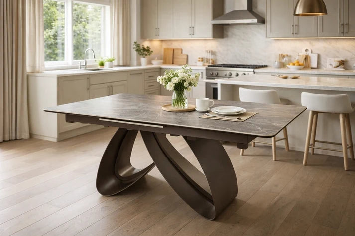 Cheshire Ceramic Extending Dining Table (120-150cm / 160-200cm)