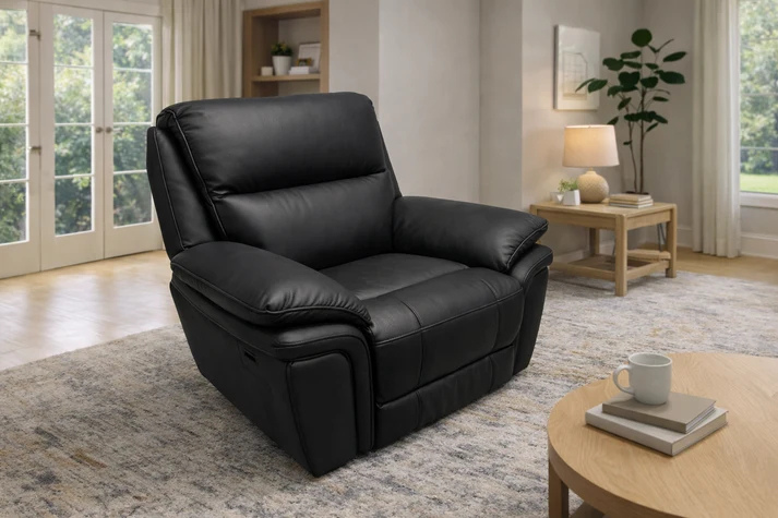 Montana Black Recliner Sofa (3+2+1)