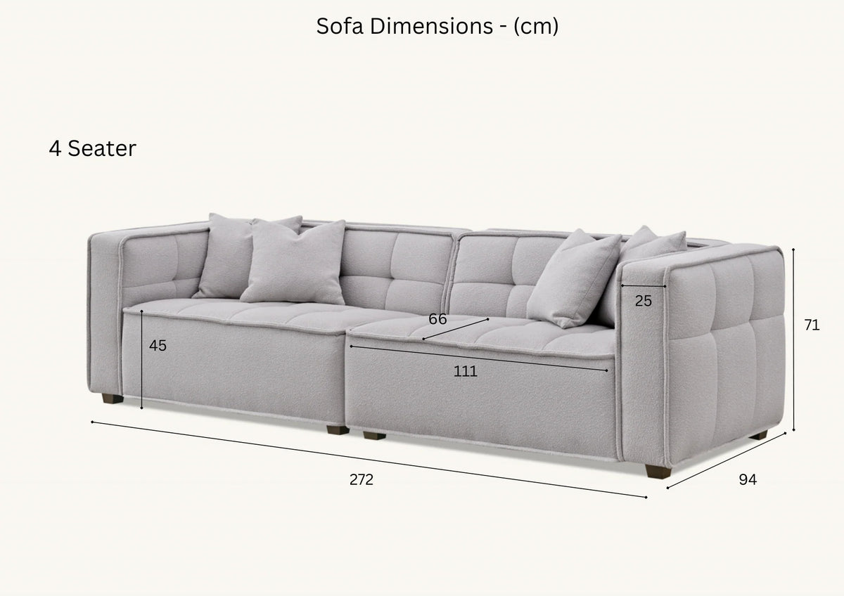 Murray 4-Seater Sofa in Putty Bouclé