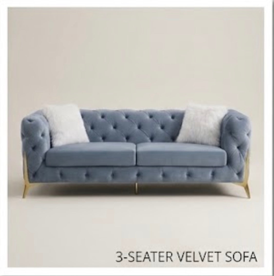 Paris Grey Shimmer Sofa Set