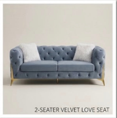 Paris Grey Shimmer Sofa Set