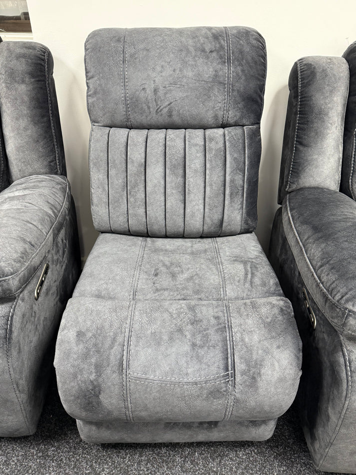 Rose Charcoal Recliner 2+1 Corner Sofa (Additional Consoles and Seats)